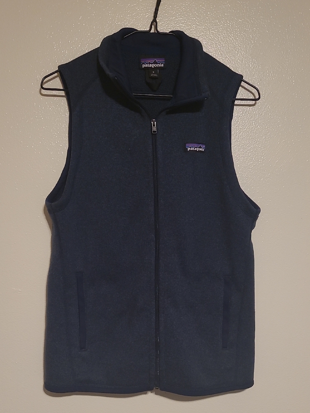 Patagonia Dark Navy Fleece Vest with Full Zip